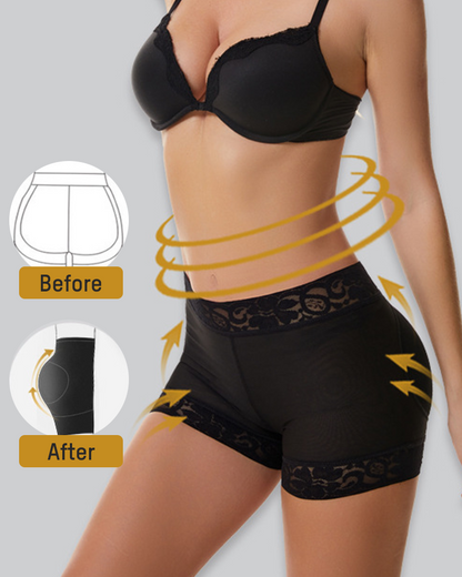 High Waist Lace Smooth Shapewear Shorts
