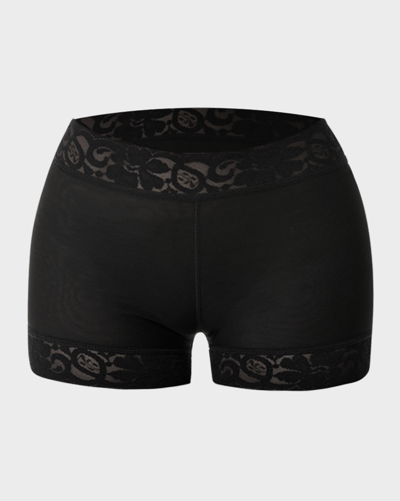 High Waist Lace Smooth Shapewear Shorts