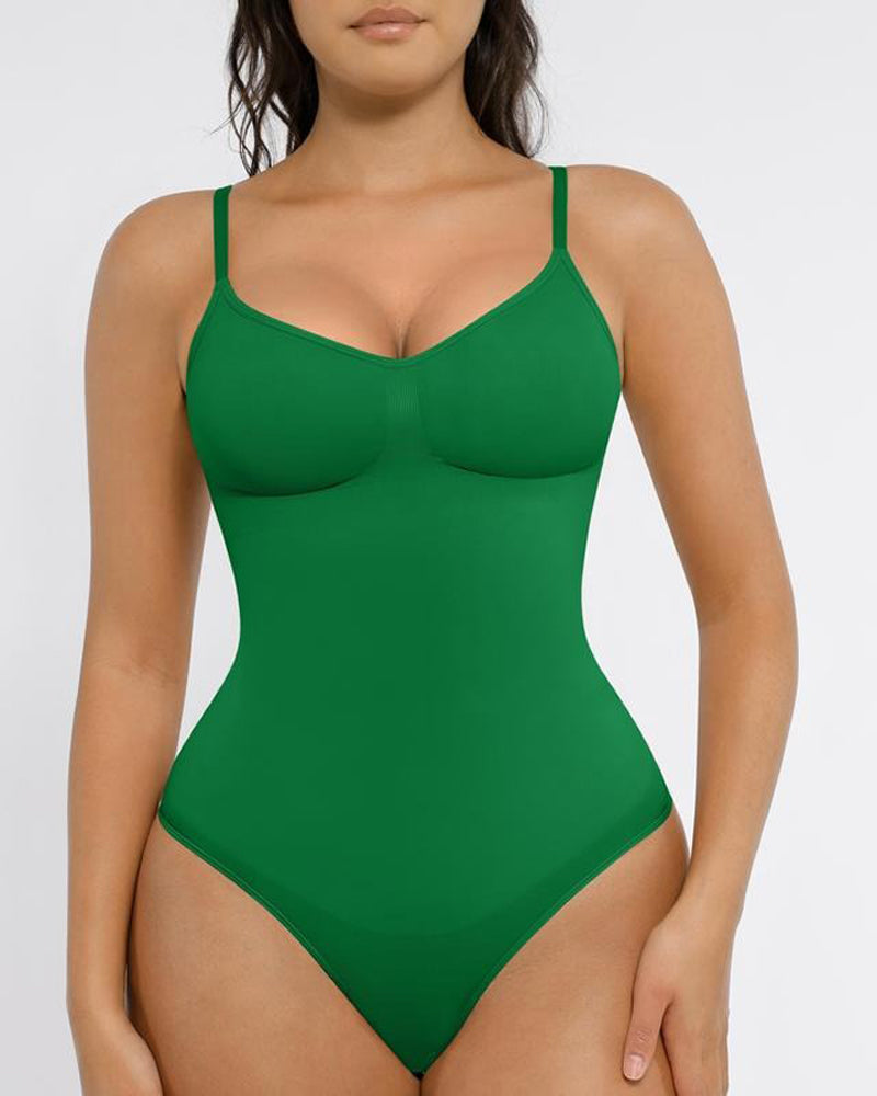 Seamless Covered Bust Jumpsuit Slimming Thong Bodysuit