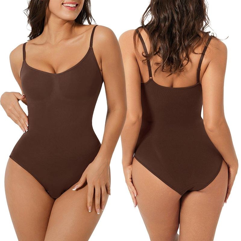 Seamless Covered Bust Jumpsuit Slimming Thong Bodysuit