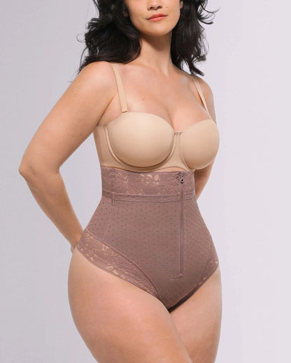 Bare Essentials™ AirSlim® High-Waisted Polka Dot Shaping Thong