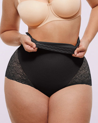 Bare Essentials™ MeshSmooth™ High-Waisted  Sheer Lace Brief