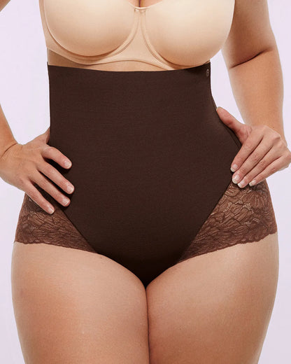 Bare Essentials™ MeshSmooth™ High-Waisted  Sheer Lace Brief