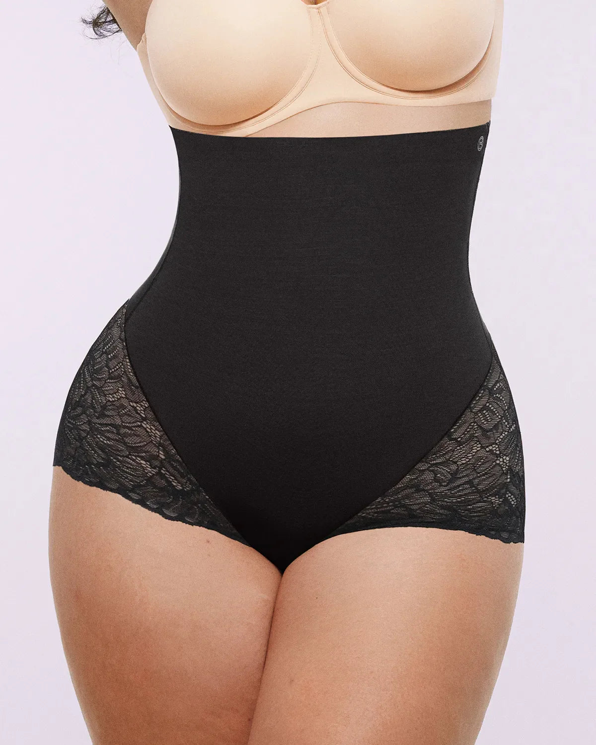Bare Essentials™ MeshSmooth™ High-Waisted  Sheer Lace Brief