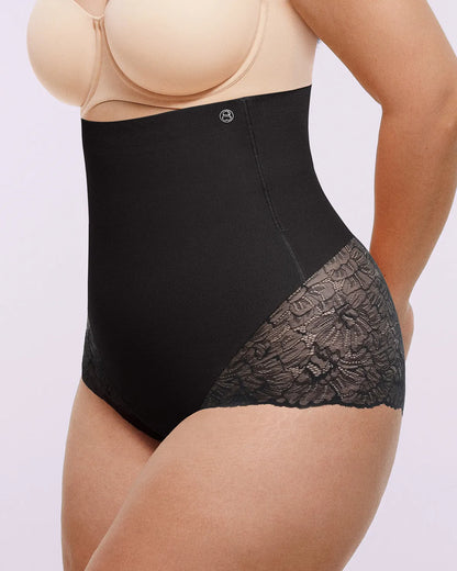 Bare Essentials™ MeshSmooth™ High-Waisted  Sheer Lace Brief
